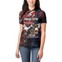 Personalized Polish American Heritage Month Women Polo Shirt Eagle With Grunge Style - Wonder Print Shop
