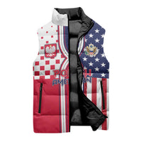 Personalized Polish American Heritage Month Sleeveless Puffer Jacket Unique Style - Wonder Print Shop