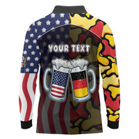 Personalized Germany American Heritage Month Long Sleeve Polo Shirt Beer Funny Style - Wonder Print Shop
