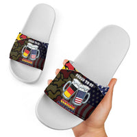 Germany American Heritage Month Slide Sandals Beer Funny Style - Wonder Print Shop