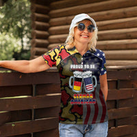 Personalized Germany American Heritage Month Women Polo Shirt Beer Funny Style - Wonder Print Shop