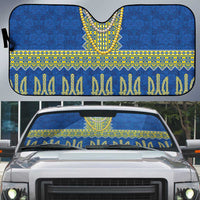 Ukraine Vyshyvanka Motif Auto Sun Shade Ukrainian Coat Of Arms Rose Patterns - Wonder Print Shop