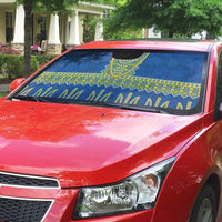 Ukraine Vyshyvanka Motif Auto Sun Shade Ukrainian Coat Of Arms Rose Patterns - Wonder Print Shop