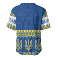 Ukraine Vyshyvanka Motif Baseball Jersey Ukrainian Coat Of Arms Rose Patterns - Wonder Print Shop