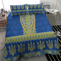 Ukraine Vyshyvanka Motif Bedding Set Ukrainian Coat Of Arms Rose Patterns - Wonder Print Shop