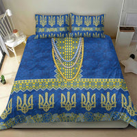 Ukraine Vyshyvanka Motif Bedding Set Ukrainian Coat Of Arms Rose Patterns - Wonder Print Shop