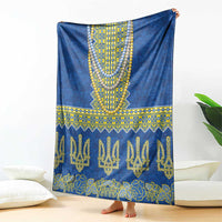 Ukraine Vyshyvanka Motif Blanket Ukrainian Coat Of Arms Rose Patterns - Wonder Print Shop