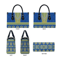 Ukraine Vyshyvanka Motif Leather Bag Ukrainian Coat Of Arms Rose Patterns - Wonder Print Shop