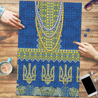 Ukraine Vyshyvanka Motif Puzzle Ukrainian Coat Of Arms Rose Patterns - Wonder Print Shop