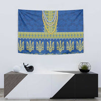 Ukraine Vyshyvanka Motif Tapestry Ukrainian Coat Of Arms Rose Patterns - Wonder Print Shop