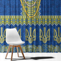 Ukraine Vyshyvanka Motif Window Curtain Ukrainian Coat Of Arms Rose Patterns - Wonder Print Shop
