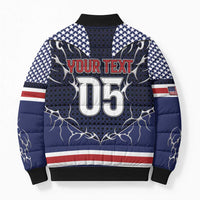 Custom USA Ice Hockey Bomber Puffer Jacket United Ice Power