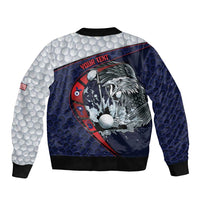 Personalized USA Golf Bomber Jacket Powerful Eagle