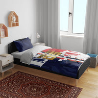 Custom Panama Football Bedding Set Cybernetic Mech Warrior Flag