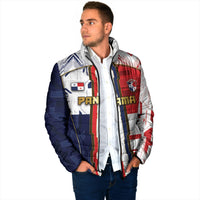 Custom Panama Football Padded Jacket Cybernetic Mech Warrior Flag