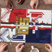 Custom Panama Football Puzzle Cybernetic Mech Warrior Flag