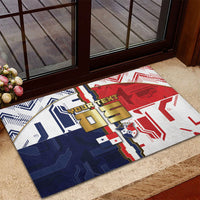 Custom Panama Football Rubber Doormat Cybernetic Mech Warrior Flag