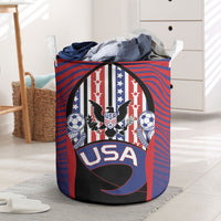 United States Soccer Laundry Basket American Eagle Flag Stars And Stripes