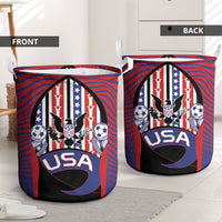 United States Soccer Laundry Basket American Eagle Flag Stars And Stripes