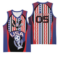 Custom United States Soccer Basketball Jersey American Eagle Flag Stars And Stripes