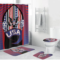 United States Soccer Bathroom Set American Eagle Flag Stars And Stripes