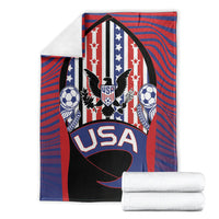 United States Soccer Blanket American Eagle Flag Stars And Stripes