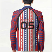 Custom United States Soccer Blazer American Eagle Flag Stars And Stripes