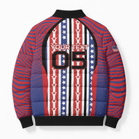 Custom United States Soccer Bomber Puffer Jacket American Eagle Flag Stars And Stripes