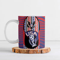 Custom United States Soccer Ceramic Mug American Eagle Flag Stars And Stripes