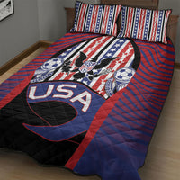 United States Soccer Quilt Bed Set American Eagle Flag Stars And Stripes