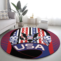 United States Soccer Round Carpet American Eagle Flag Stars And Stripes