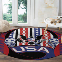 United States Soccer Round Carpet American Eagle Flag Stars And Stripes