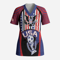 Custom United States Soccer Scrub Top American Eagle Flag Stars And Stripes