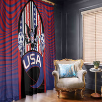 United States Soccer Window Curtain American Eagle Flag Stars And Stripes