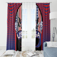 United States Soccer Window Curtain American Eagle Flag Stars And Stripes