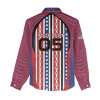 Custom United States Soccer Women Casual Shirt American Eagle Flag Stars And Stripes