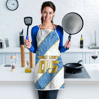 Custom Argentina Football Apron Sun Of May Baroque Filigree Gold Striped Patterns
