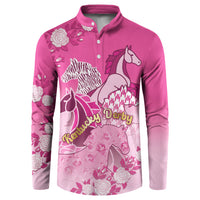 Personalized Kentucky Horse Button Sweatshirt Roses Equestrian Pattern Houndstooth Floral