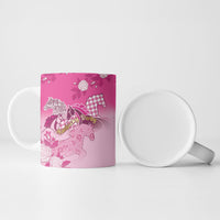 Personalized Kentucky Horse Ceramic Mug Roses Equestrian Pattern Houndstooth Floral