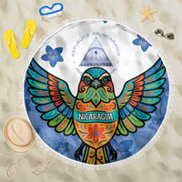 Nicaragua Beach Blanket Guardabarranco Bird With Sacuanjoche