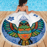 Nicaragua Beach Blanket Guardabarranco Bird With Sacuanjoche