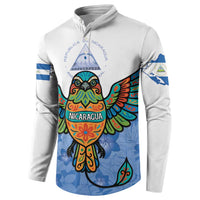 Nicaragua Button Sweatshirt Guardabarranco Bird With Sacuanjoche
