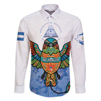 Nicaragua Family Matching Off The Shoulder Long Sleeve Dress and Hawaiian Shirt Guardabarranco Bird With Sacuanjoche