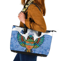Nicaragua Leather Tote Bag Guardabarranco Bird With Sacuanjoche