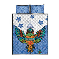 Nicaragua Quilt Bed Set Guardabarranco Bird With Sacuanjoche
