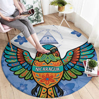 Nicaragua Round Carpet Guardabarranco Bird With Sacuanjoche