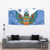 Nicaragua Tapestry Guardabarranco Bird With Sacuanjoche