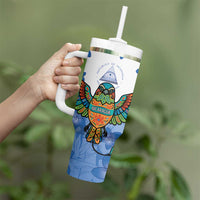 Nicaragua Tumbler With Handle Guardabarranco Bird With Sacuanjoche