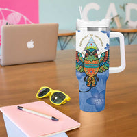 Nicaragua Tumbler With Handle Guardabarranco Bird With Sacuanjoche