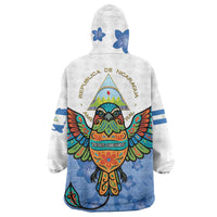 Nicaragua Wearable Blanket Hoodie Guardabarranco Bird With Sacuanjoche